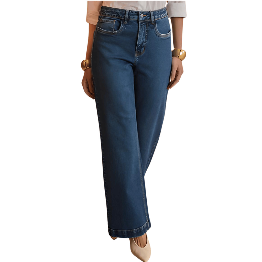 Calça Jeans Feminina Wide Leg Lunender