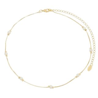 CHOKER PIUKA ALANIS PÉROLAS FOLHEADO A OURO 18K