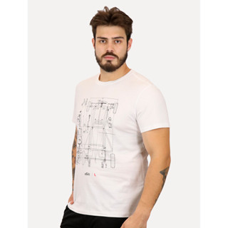 Camiseta Reserva Masculina Acelerados Chassi Branca em Oferta na Shopee