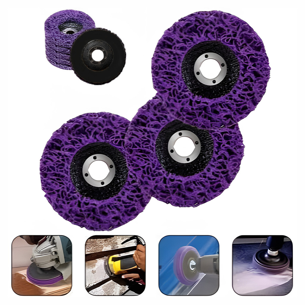 Kit 5/3/1 Strip Disco De Limpeza Flap remuver Removedor de tintas vernizes pintura em metal e madeira Lixadeira 115mm