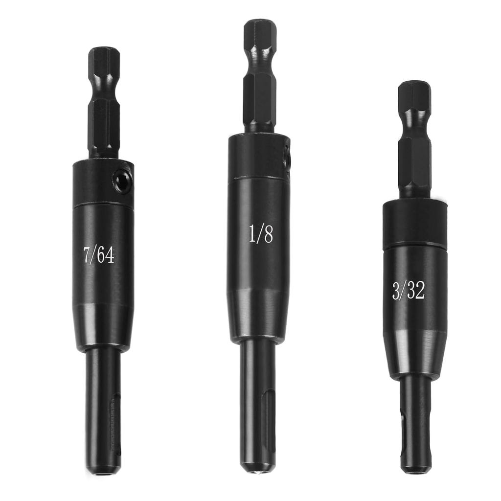Conjunto de Brocas Autocentrantes CC2430 para Broca VIX de 1/4" com Encaixe Hexagonal Clic-Change, Brocas Escareadoras d