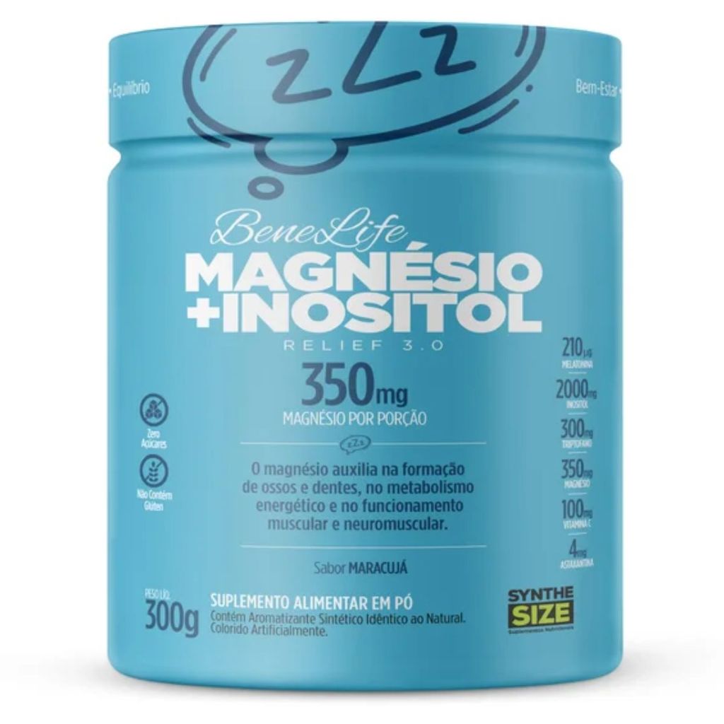 Magnésio + Inositol Pote Com 300g SyntheSize