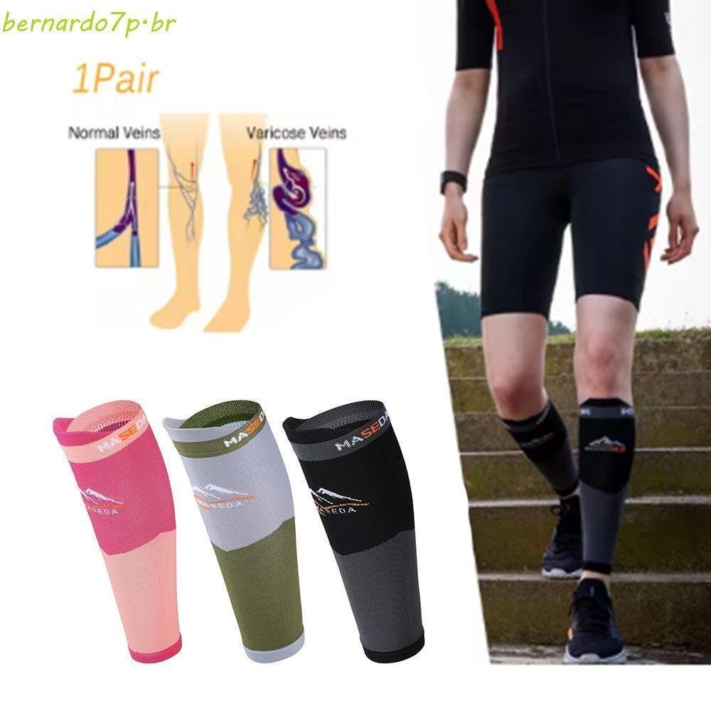 BNARDO 1 Par de Mangas de Compressão para Pernas, Faixa de Suporte para Panturrilha em Nylon Imitado Resistente ao Desga
