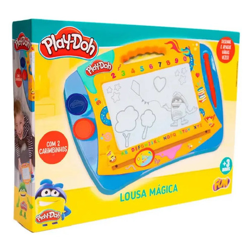 Play Doh Lousa Mágica Amarela Com Azul - Fun Divirta-se
