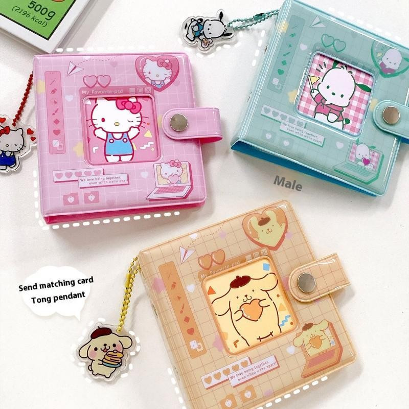 [largeloohg] Kawaii Cartoon Anime Mini Álbum De Fotos Cartão Livro De Armazenamento De 3 Polegadas Pasta De Foto Present