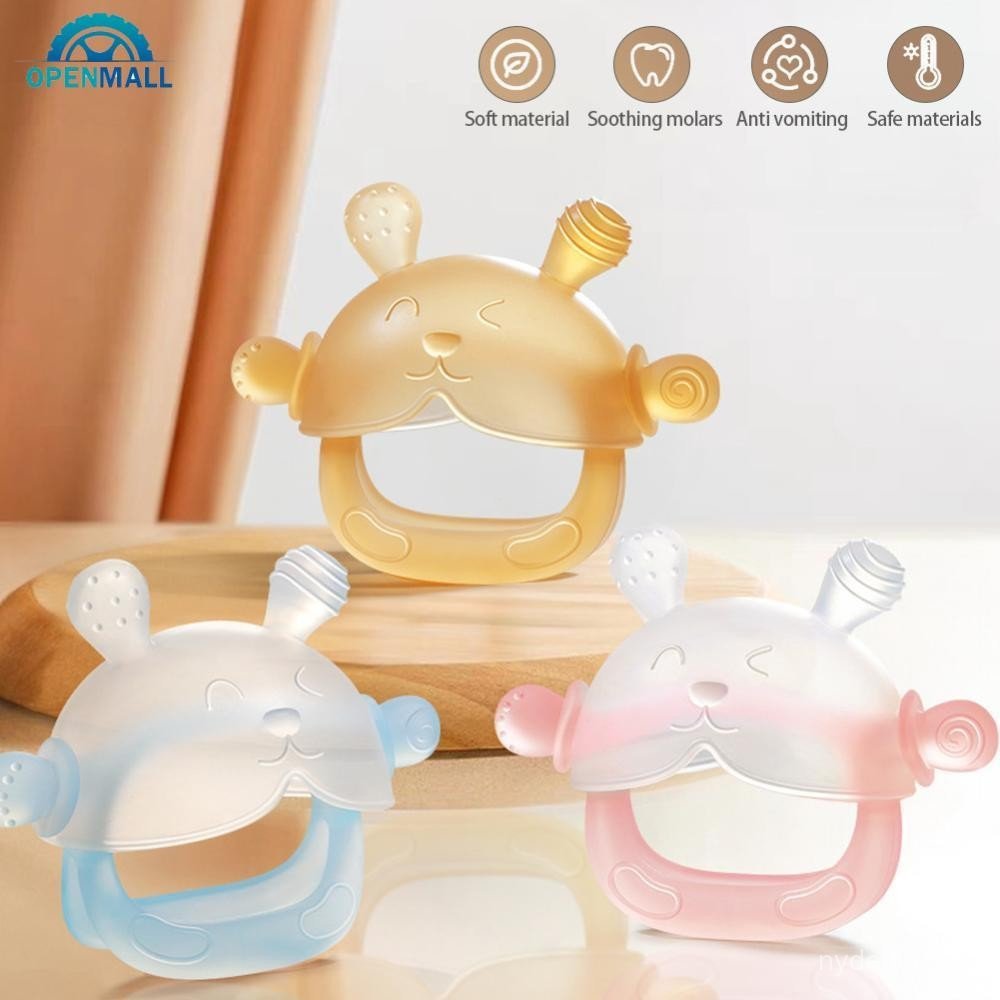 OPENMALL Silicone Mordedor Criança Mastigar Brinquedos Sensoriais Anti Gota Pulso Mão Bebê Dentição Mitten Grau Alimentí
