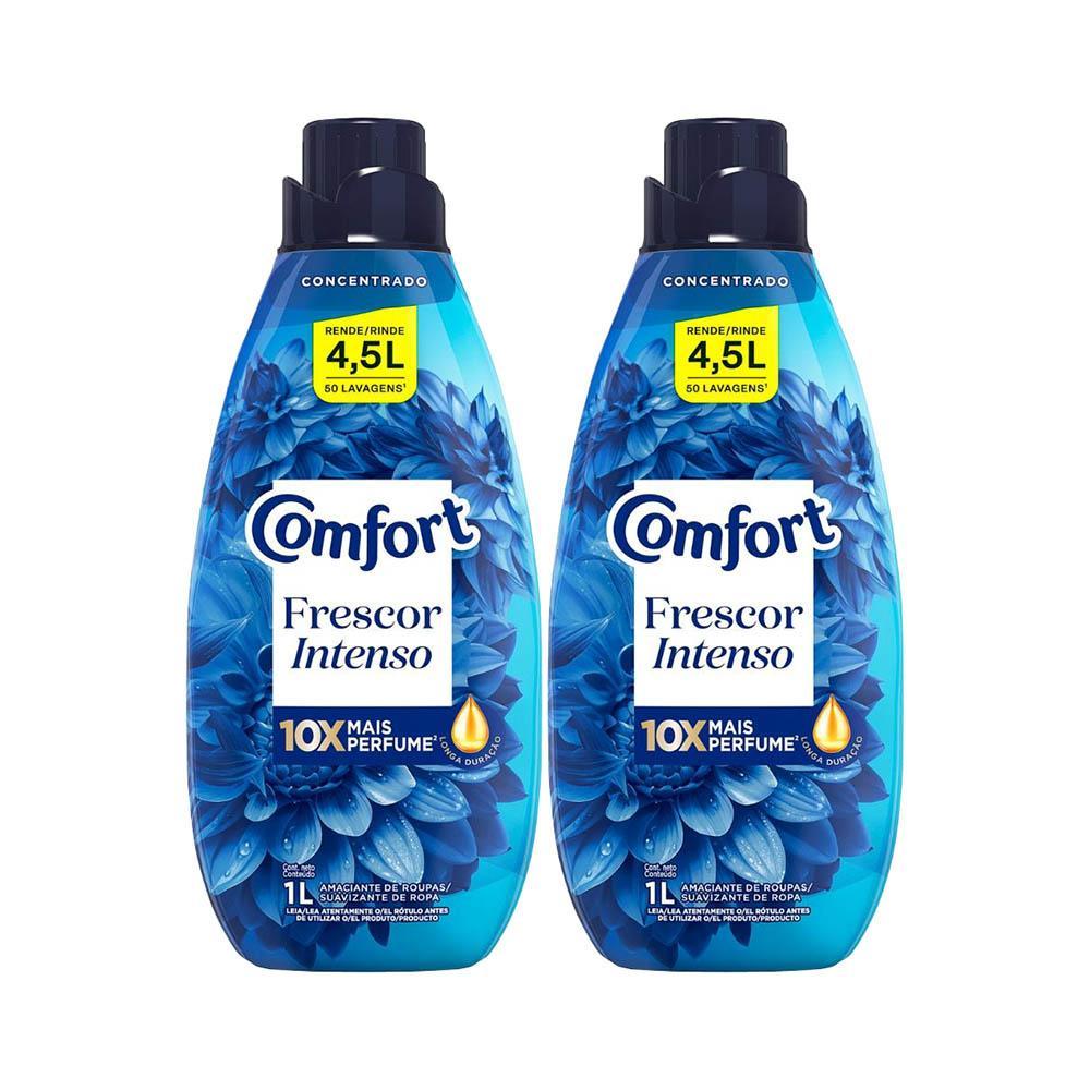 Kit com 2 Amaciantes Concentrado Comfort Cuidado Intensivo 1L