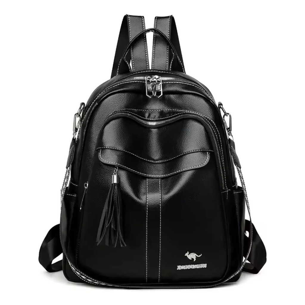 Mochila Feminina couro pu antifurto Grande De Costas Com Alça Lateral Impermeavel 797