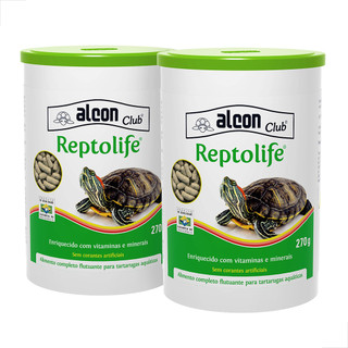 kit 2 UN Racao Tartarugas Aquaticas Alcon Club Reptolife 270g