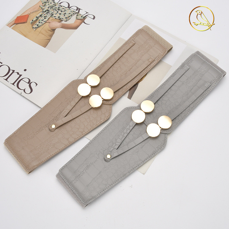 Atmosfera simples cinto largo moda cinto elástico elástico elástico decorativo casaco vestido cinto blusão