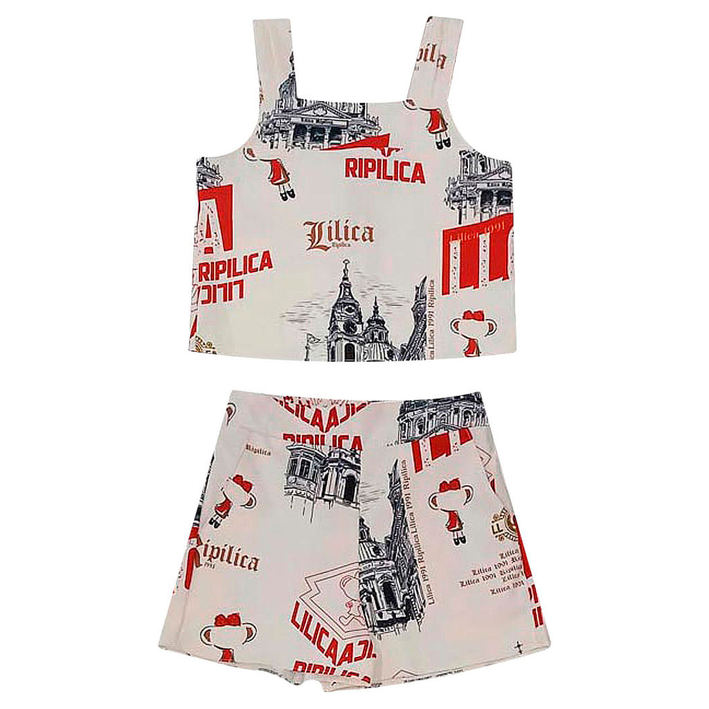 Conjunto Curto Estampado Infantil Feminino Lilica Ripilica