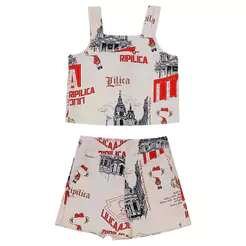 Conjunto Curto Estampado Infantil Feminino Lilica Ripilica
