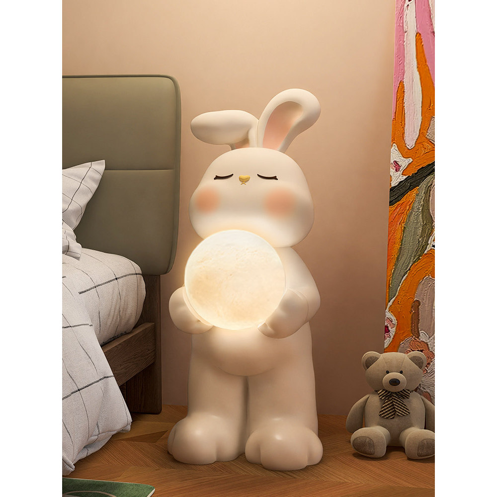 Coelho decoração de piso sala estar armário TV decorações para casa lado do sofá simples criativo grande decoração chão