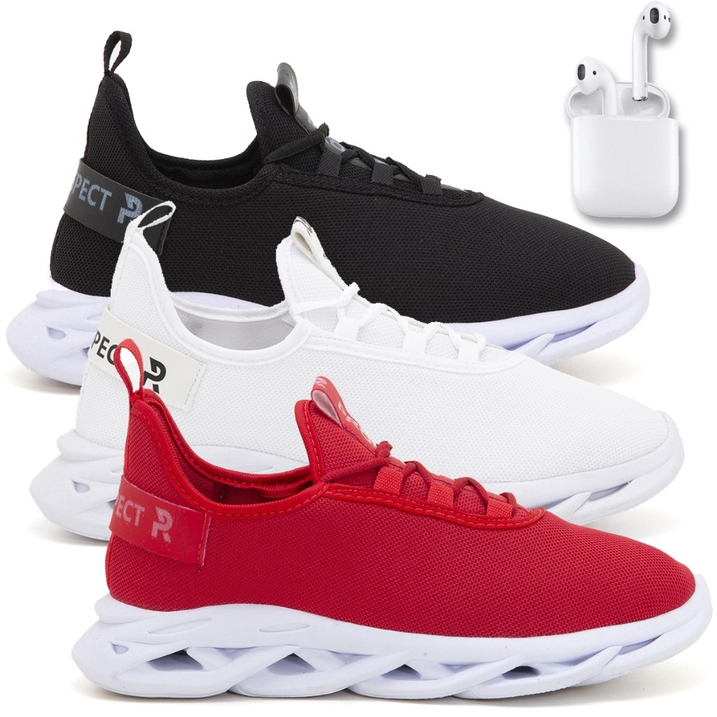 Kit 3 Tênis Masculino Prospect Walk Mais Vendido Oferta Promoção Barato + Fone