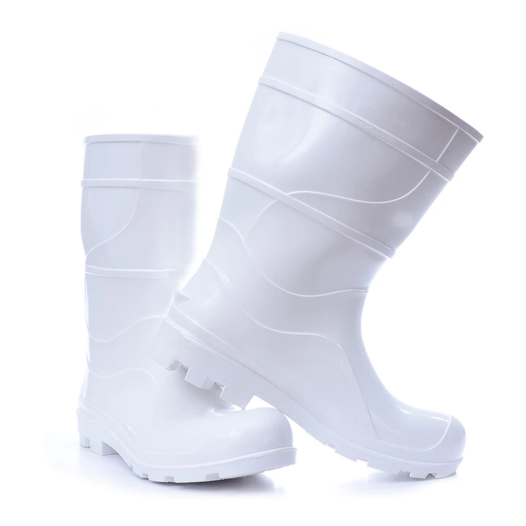 Galocha Bota de Borracha em Pvc Resistente Chuva Motoboy Entregador Cano Médio