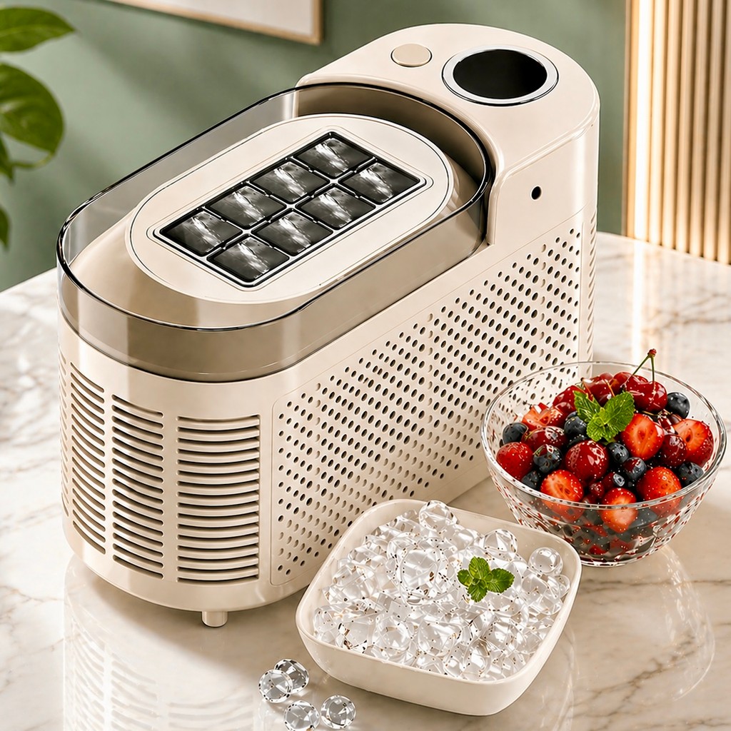 Máquina de Gelo Portátil Automática Produz Gelo Rápido em Minutos Compacta e Silenciosa Para Carro e Casa 110V