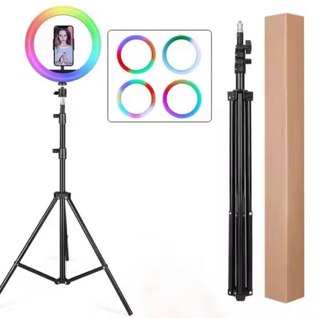 Ring Light 12 Polegada/30cm COM Tripé de 2.10 Metros Suporte Rgb Colorido Anel Lâmpada de luz