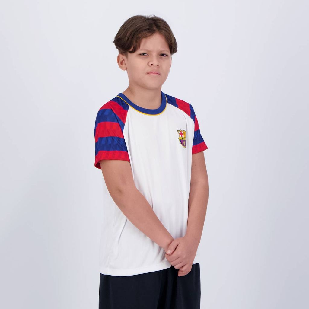 Camisa Barcelona Sorority Juvenil Branca 10 Lamine Yamal · foto 2