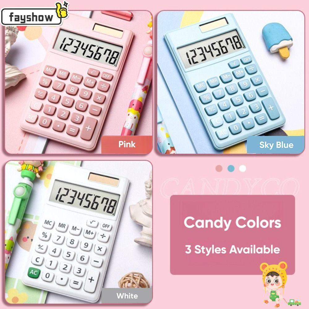 Calculadora Científica FAYSHOW , Mini De Bolso Com Fonte De Alimentação Dupla De 8 Dígitos , Tela Grande
