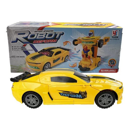 Carrinho Camaro Transformers Vira Robô Super Robots Infantil Transformável