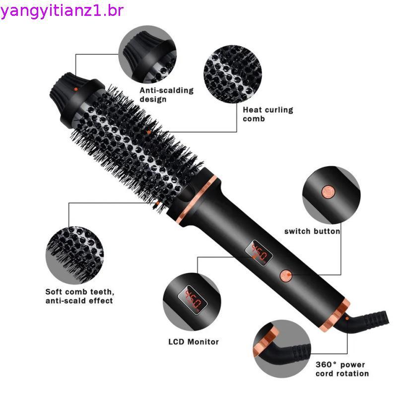 Escova de cabelo elétrica 3 in 1 Escova Térmica escova modeladora Volumizante Escova Alisadora Bivolt