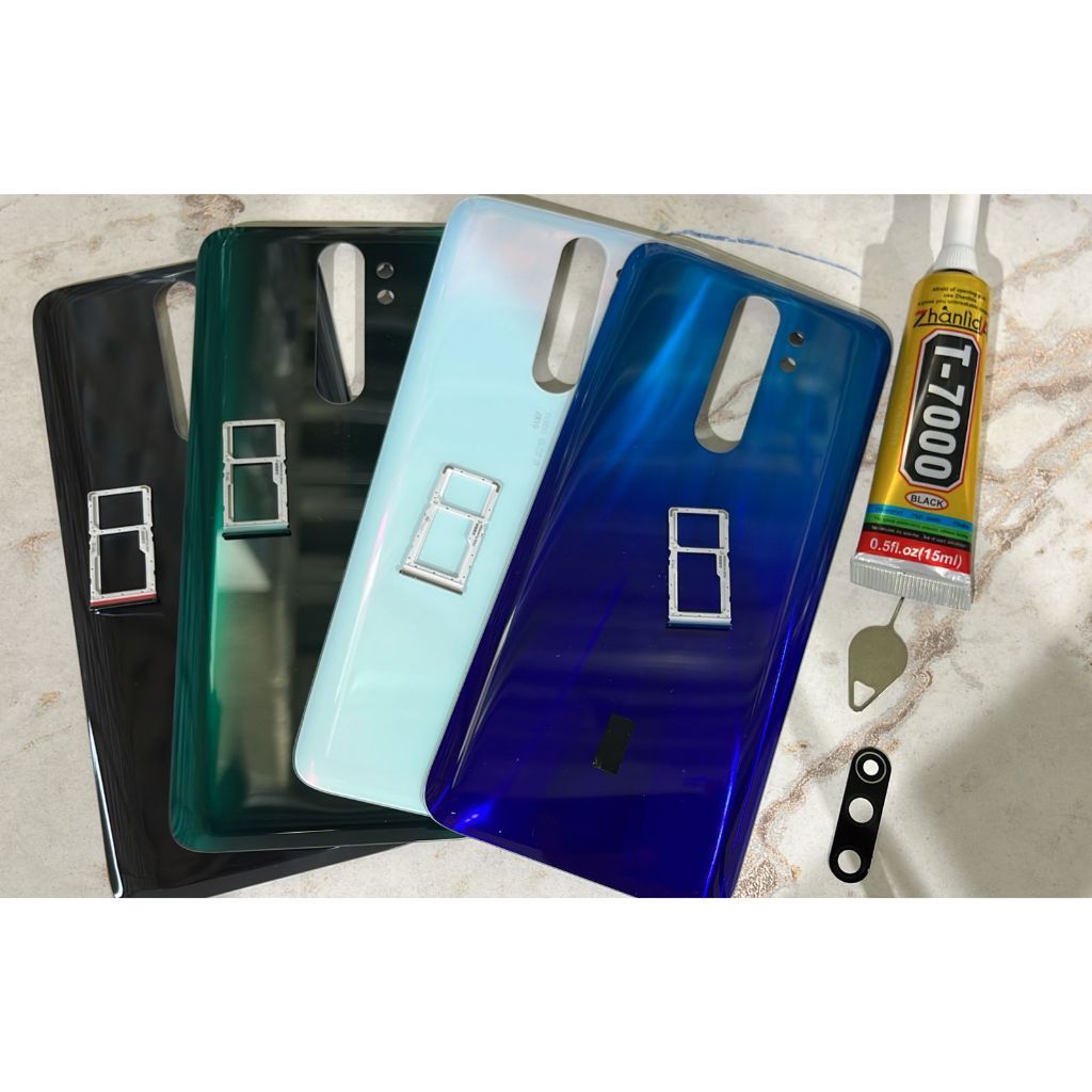 Kits Tampa Traseira Compatíve  Redmi Note 8 pro +Lente + Gaveta+ Chavinha Do Gaveta + Cola aleatória T7000 / B7000  15ml