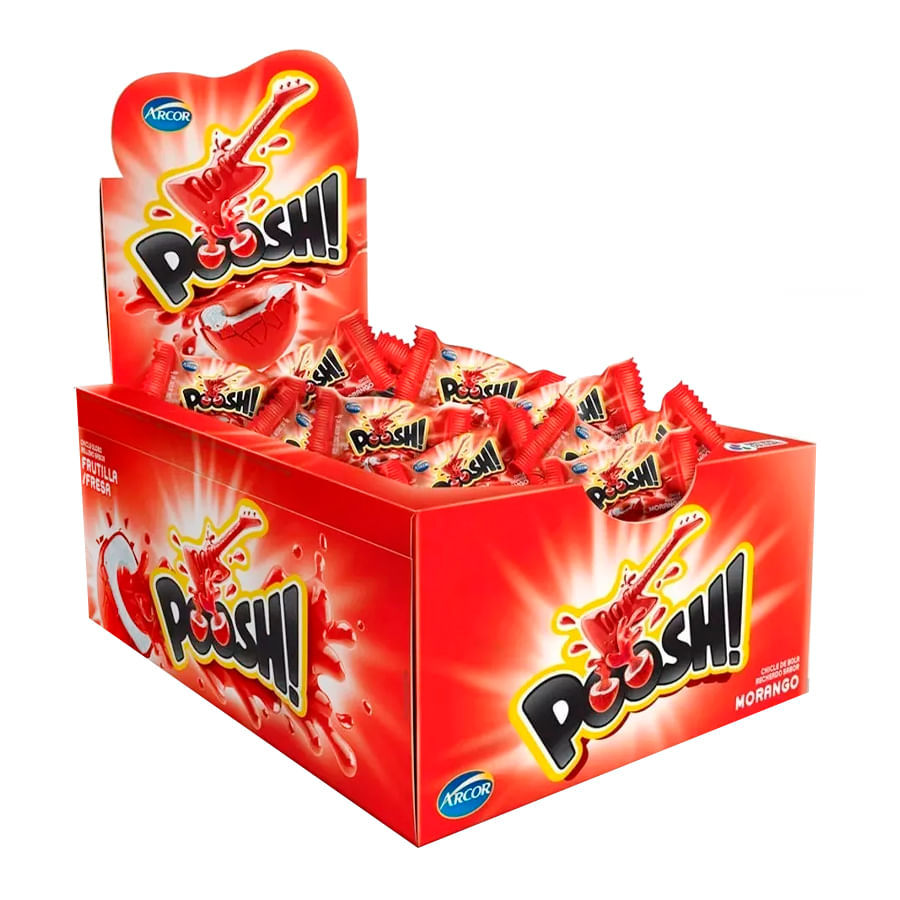 Chiclete Morango Poosh c/40 unid. - Arcor