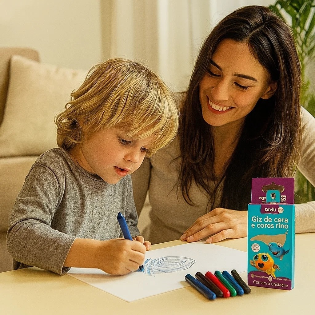 Livro para Colorir Infantil com Caixa de Giz de Cera 6 Unidades Desenhos Sortido Crianças Achadinhos Shopee