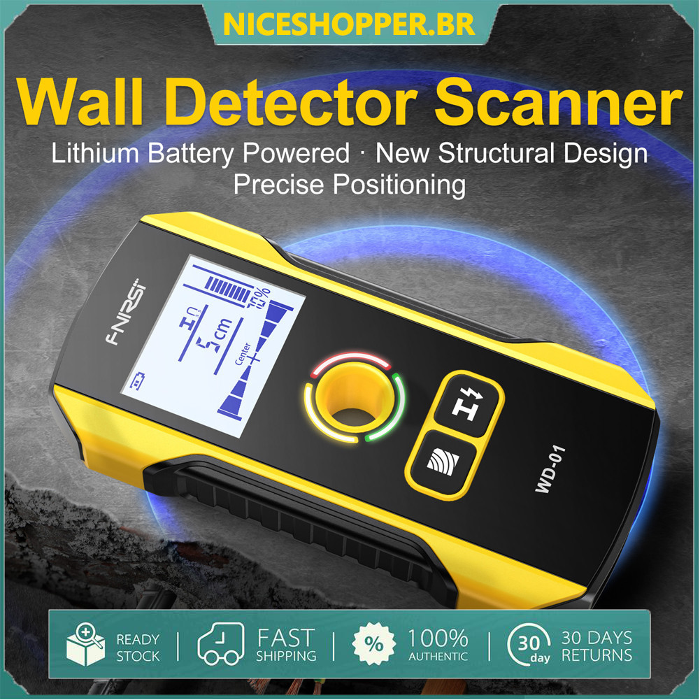 niceshopper.br XIXIAN Detector de parede portátil portátil Scanner Fios CA de madeira Tubos de metal Vergalhões