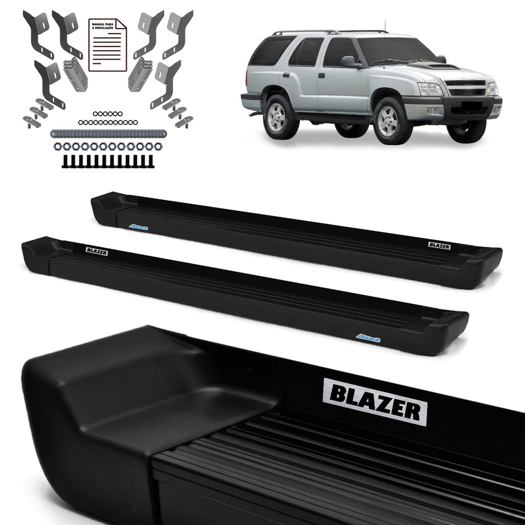 Estribo Prime Blazer 1995/2011 Preto
