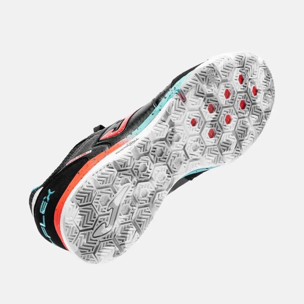Chuteira Joma Futsal Top Flex Rebound Preto/Vermelho · foto 2