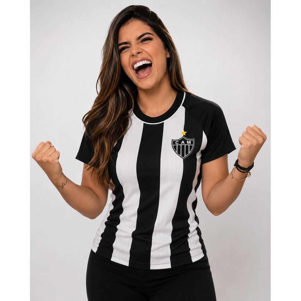 Camisa Feminina Atlético Mineiro Casual Berro Original