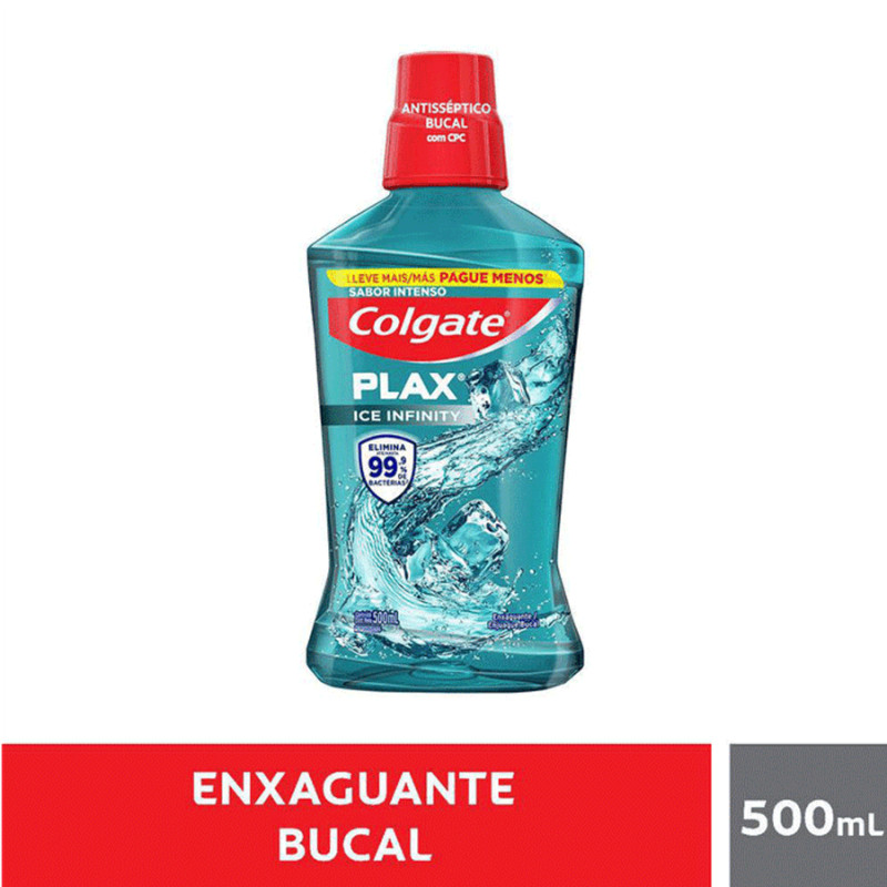 Enxaguante Bucal Colgate Plax Ice Infinity 500ml - VENCIMENTO 10/2028