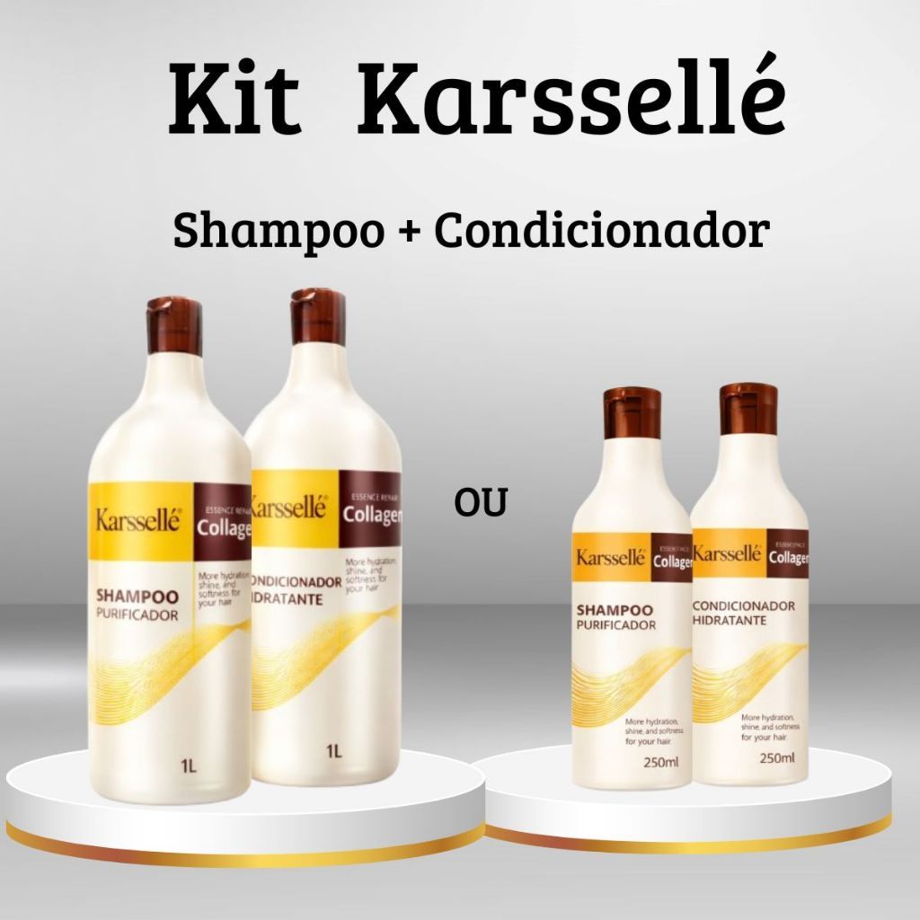 Karsselle Shampoo + Cond. Hidratante 1Lt OU 250ml