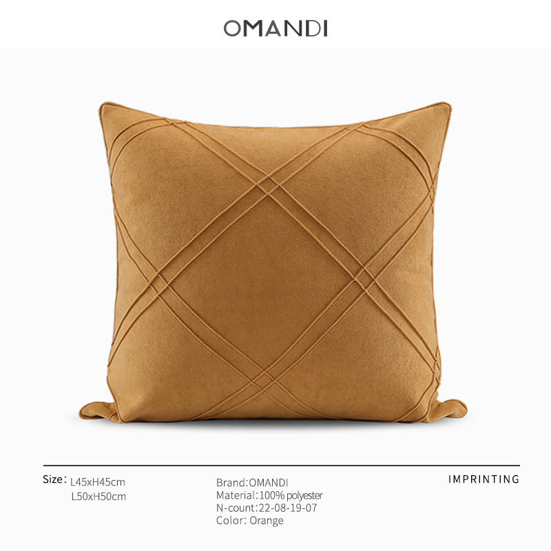 Simples moderno antigo dourado amarelo linha flanela xadrez travesseiro nórdico sofá travesseiro modelo quarto travessei