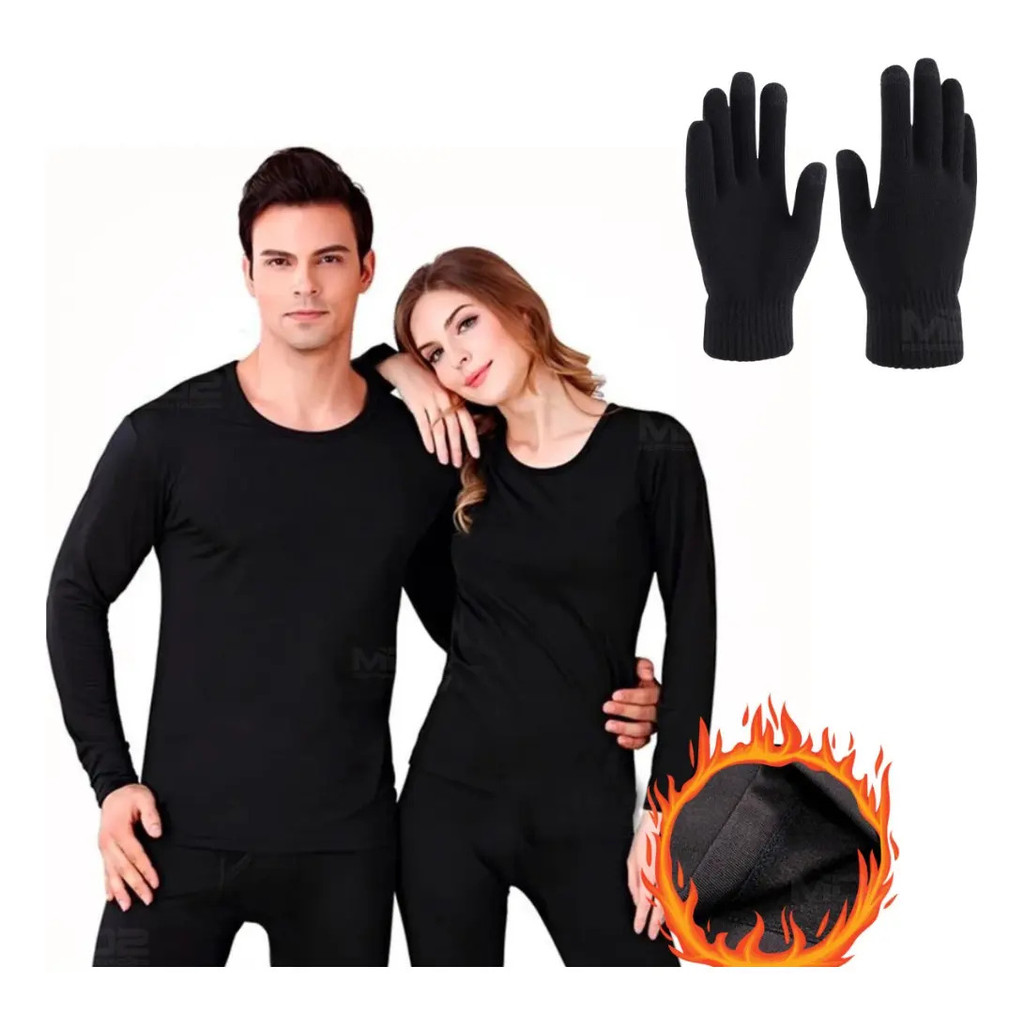 Roupa Térmica Peluciado Blusa Calça Frio Montanhismo Trilha