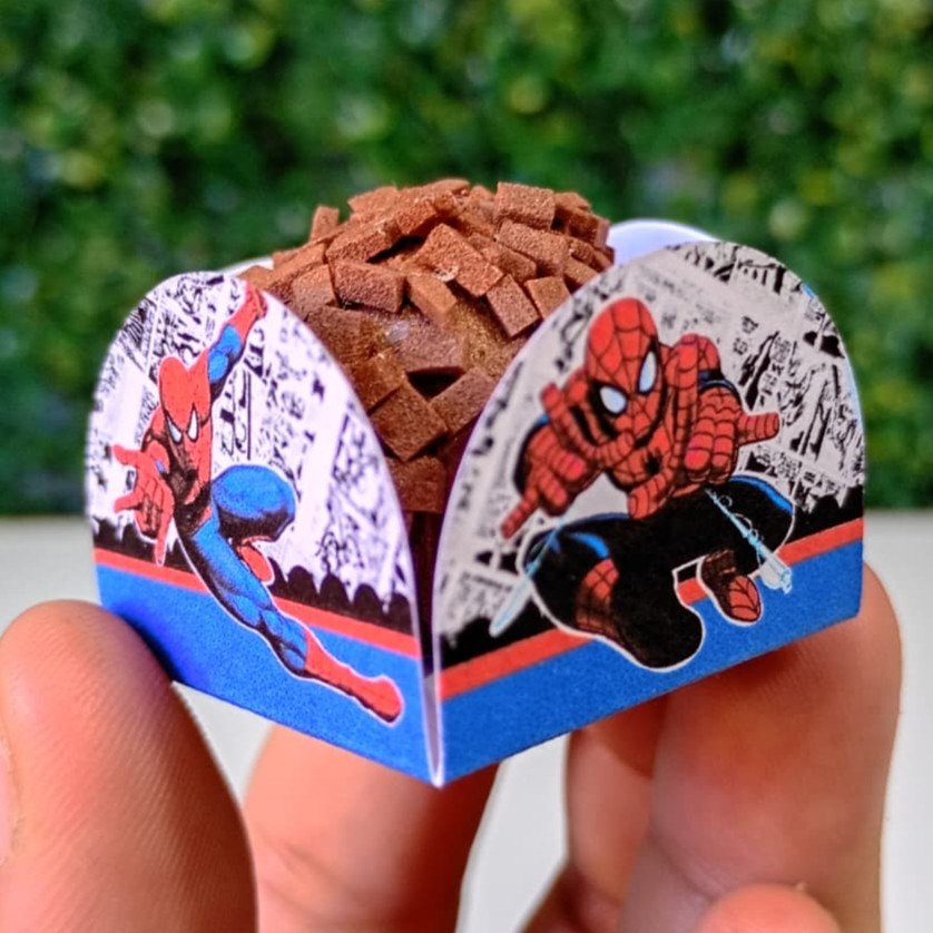 FORMINHA 4 PÉTALAS PARA DOCES HOMEM ARANHA DOCINHOS BRIGADEIRO FESTA INFANTIL ANIVERSARIO