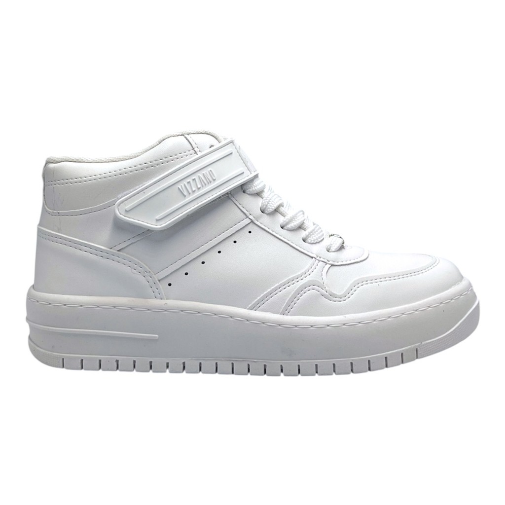 Tenis Vizzano Cano Alto Casual Feminino Botinha Branco 1389.116
