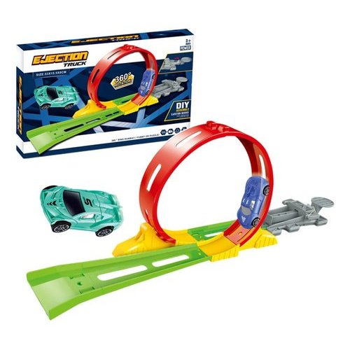 Pista Carrinho Lançador 360 Graus Brinquedo Infantil Construção Criativa Diversão Interativa