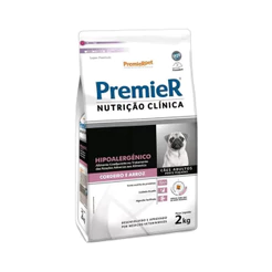 Ração Premier Nutrição Clínica Hipoalergênico Cordeiro e Arroz Cães de Pequeno Porte 2Kg