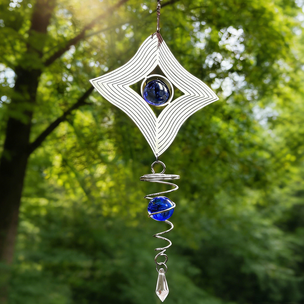 DIY mandala vento carrilhão 8K espelho cor diamante tridimensional carrilhão de vento rotativo mandala varanda ao ar liv