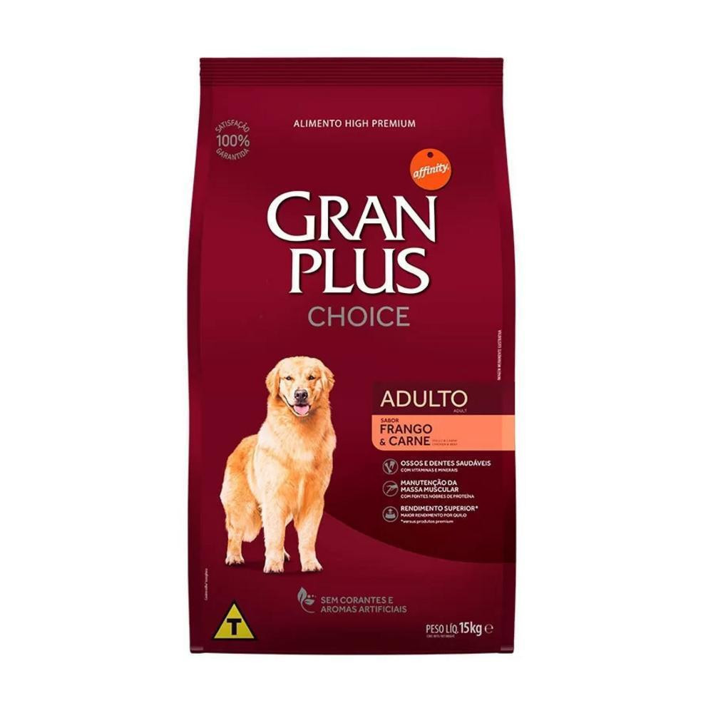 Ração GranPlus Choice Frango e Carne para Cães Adultos 15kg