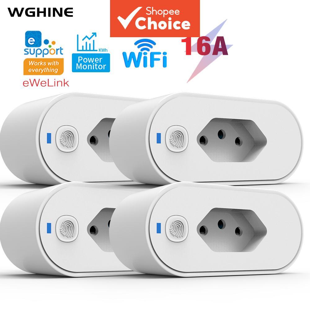 EWeLink 16A Tomada Inteligente WiFi Sem Fio Suporte Alexa Para Google Home Voz