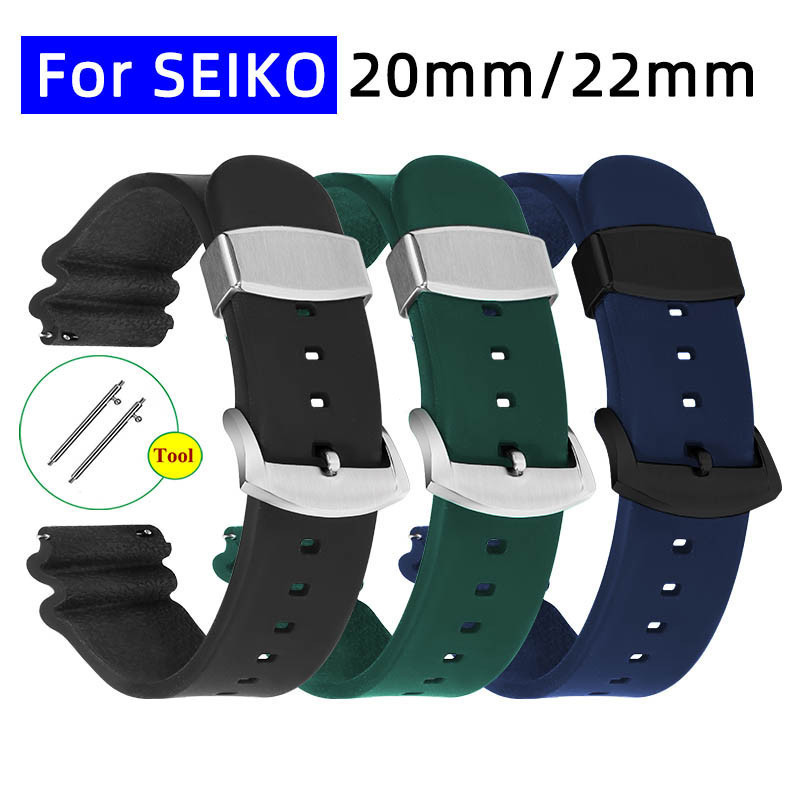 20mm 22mm Borracha De Mergulhador Faixa De Relógio De Liberação Rápida Para Seiko 5 SKX007 SKX009 Pulseira TUNA Porta-Ob