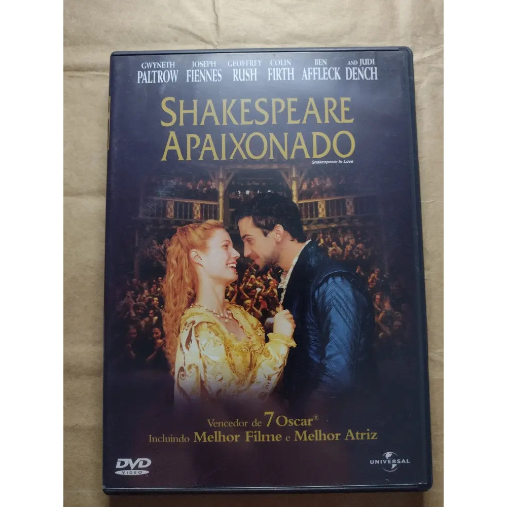 DVD Filme Shakespeare Apaixonado - Ganhador Oscar de Melhor Filme