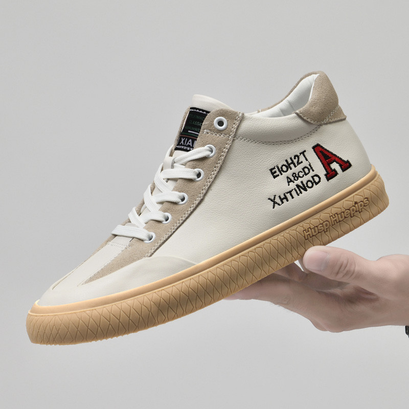 Tênis de couro genuíno masculino velo-velo sapatos de algodão na moda Toe camada sapatos de couro sapatos masculinos aum