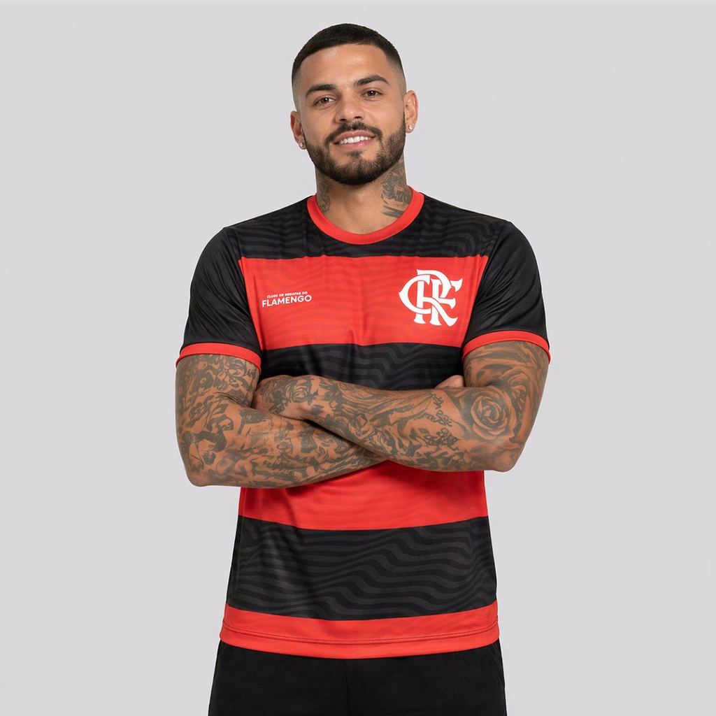 Camisa Flamengo Emoção Vermelha e Preta 9 Pedro · foto 2
