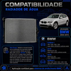 Radiador De Água Bmw 320i 2.0 E90 2006 2007 2008 2009 10 11