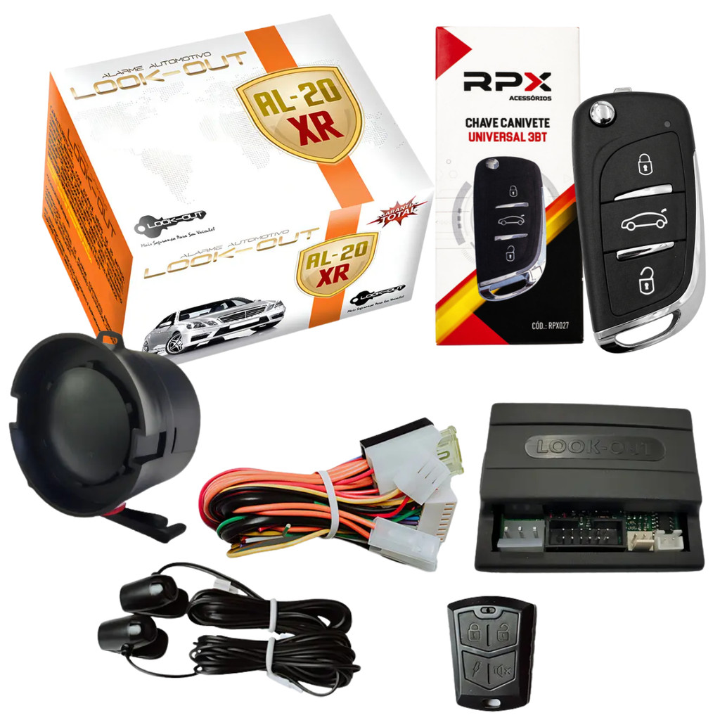 Alarme Automotivo Universal Look Out Al-xr20 E Chave Canivete CITROEN/PEUGEOT Rpx-027