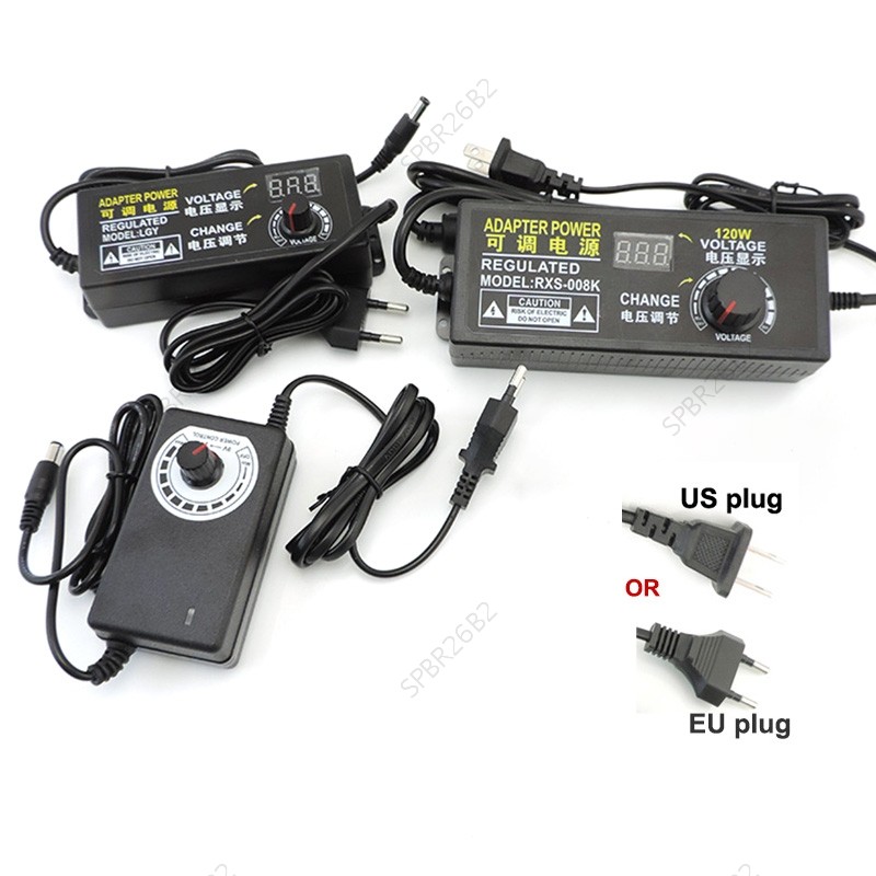 Fonte De Alimentação Ajustável 3V 5V 6V 8v 9V 12V 15V 18V 24V 1A 2A 5A 10A 220v A 12V 24V 12 24 V Volts AC DC Adaptador